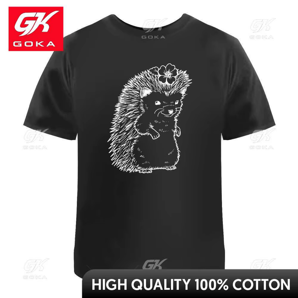 T-shirts en coton pour hommes/femmes de la marque Flower Hedgehog, t-shirts graphiques vintage amusa
