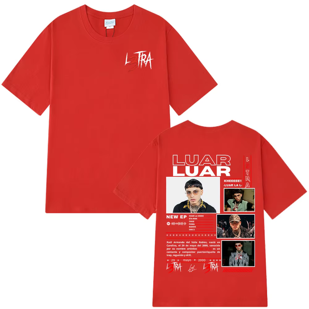 Rappeur Lune La L 2025 Album L3TRA T-shirts hommes femmes Hip Hop mode manches courtes T-shirts coto