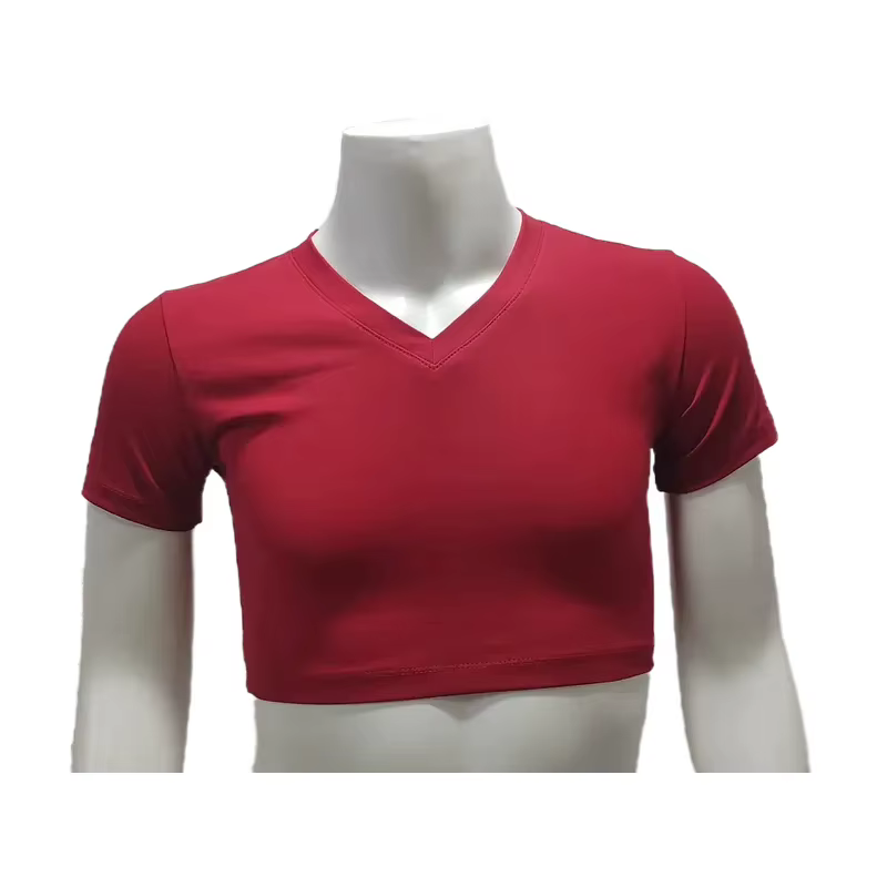 Le T-shirt en coton Lycra mi-long à manches courtes pour hommes est à la mode et sexy