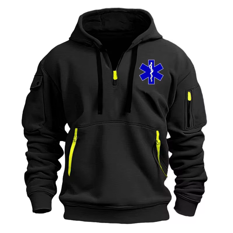 Sweat à capuche surdimensionné pour hommes, flambant neuf, imprimé emt, ambulance d'urgence, tendanc