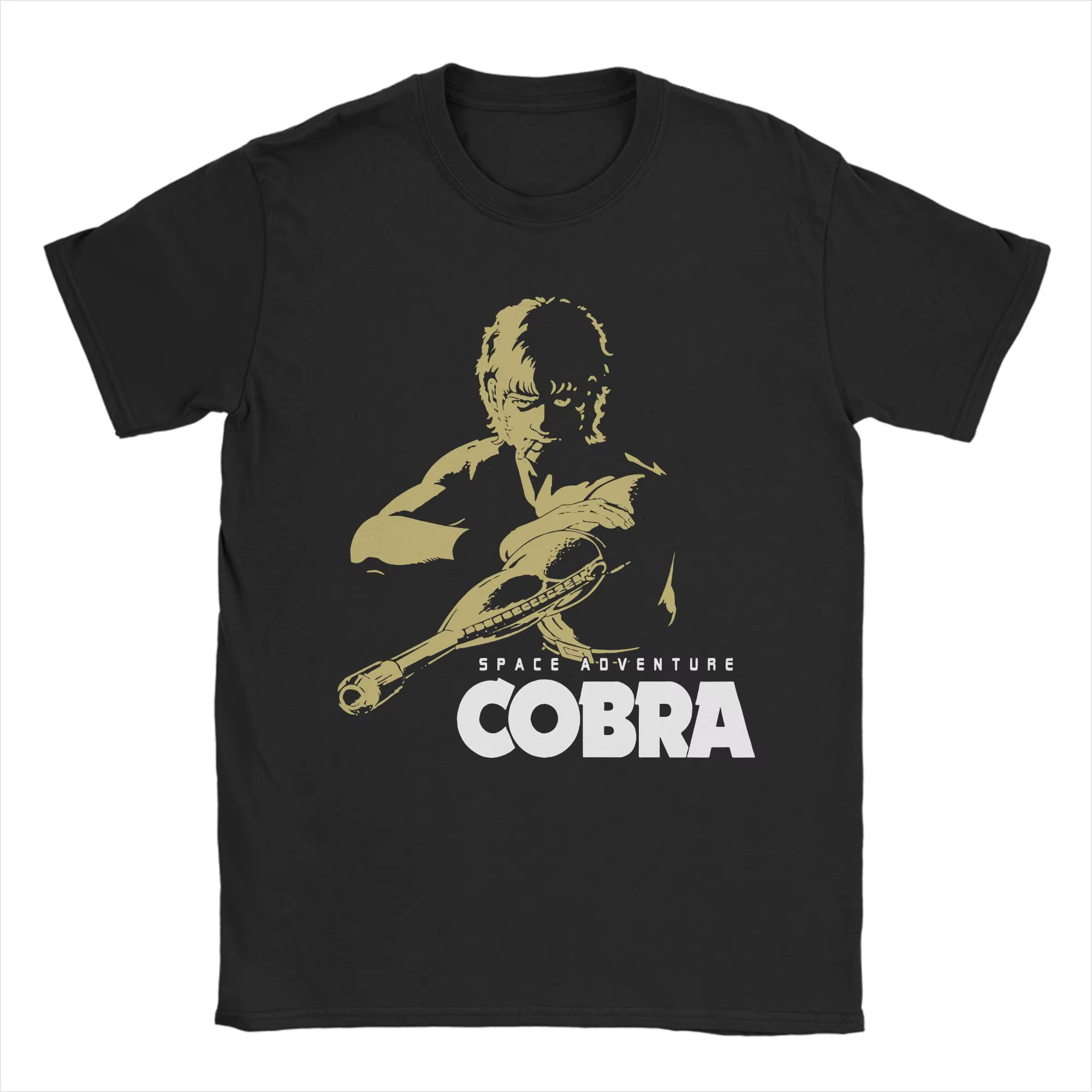 T-shirts Cobra pour hommes, à col rond, 100% coton, à manches courtes, avec image d'aventure spatial