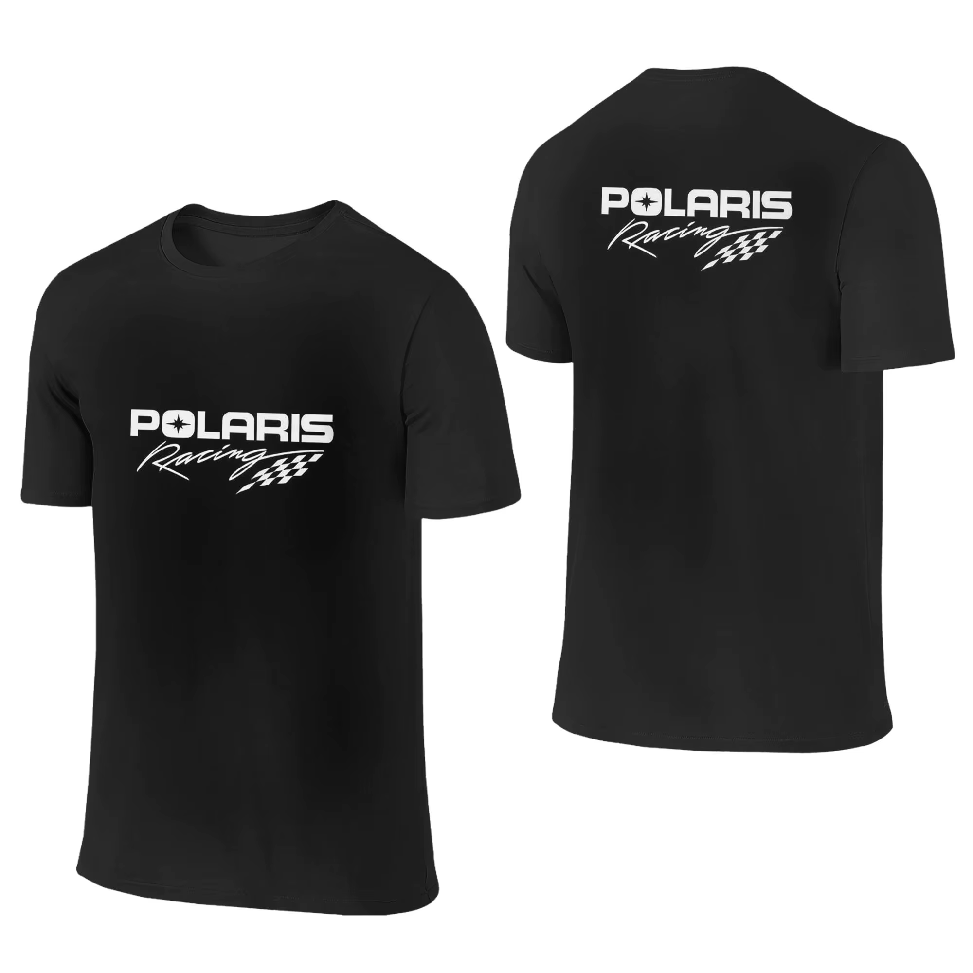 T-Shirt Polaris 100% coton pour hommes, Double face, col rond, chemises d'été, hauts surdimensionnés