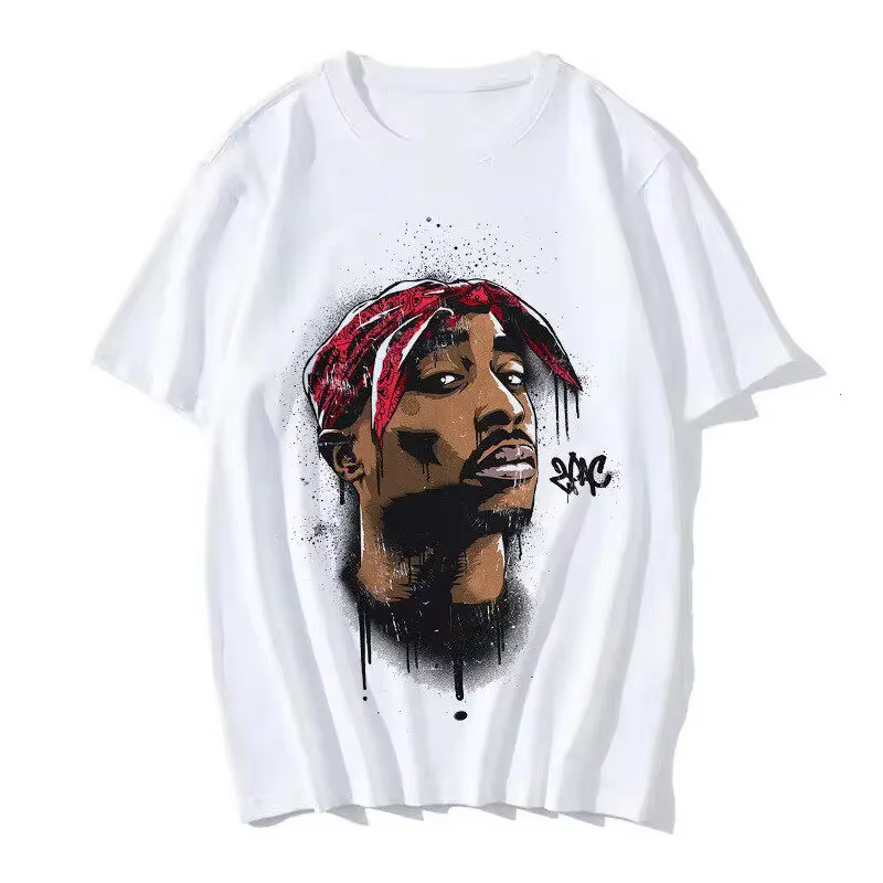 T-shirt TUPAC Harajuku pour femmes, hommes et enfants, imprimé graphique Hip Hop Rapper, streetwear 