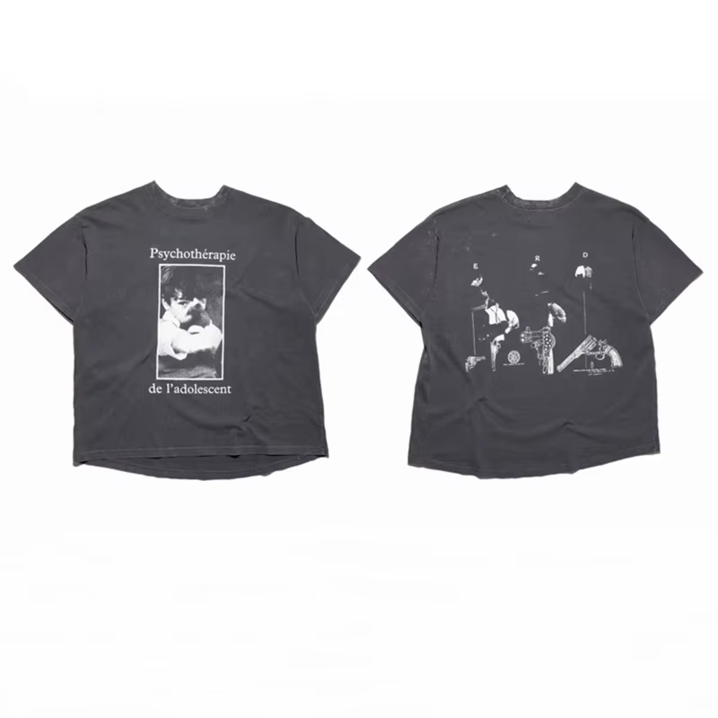 T-shirts à manches courtes en coton rouge pour hommes et femmes, avec slogan imprimé « Rich Second G
