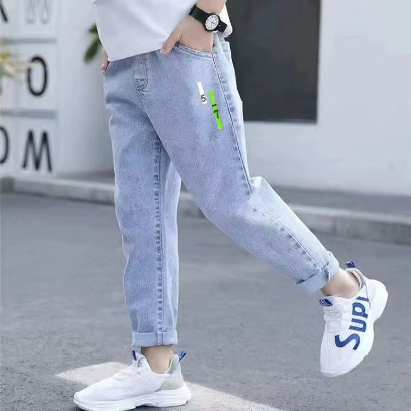 Jeans de couleur Pure pour enfants adolescents, vêtements pour bébés garçons, bas classiques, vêteme
