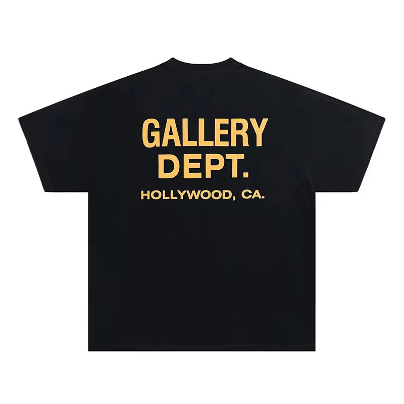 GALLERY DEPT. pour hommes. T-shirt imprimé HOLLYWOOD CA pour hommes, en coton, streetwear, décontrac