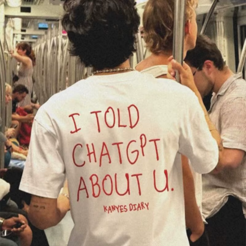 J'ai dit à HATGPT que le t-shirt anglais amusant pour l'été, fabriqué en 100 % coton, pour hommes et