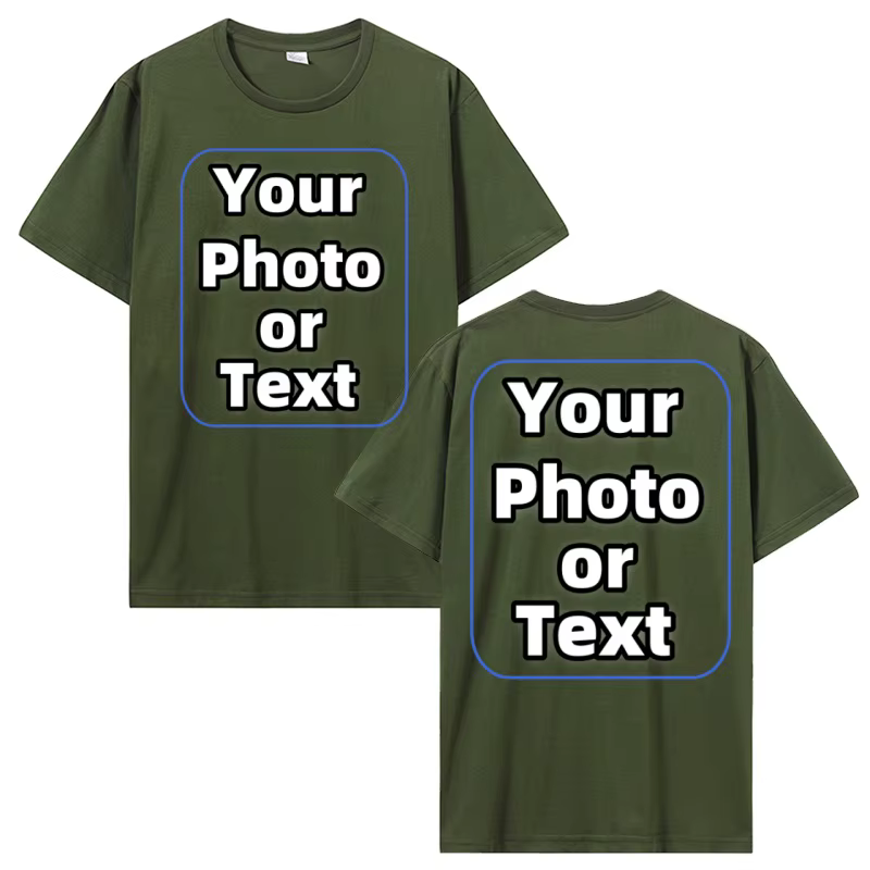T-shirt personnalisé Faites votre conception Logo Texte Coton T-shirt Cadeau personnalisé Personnali