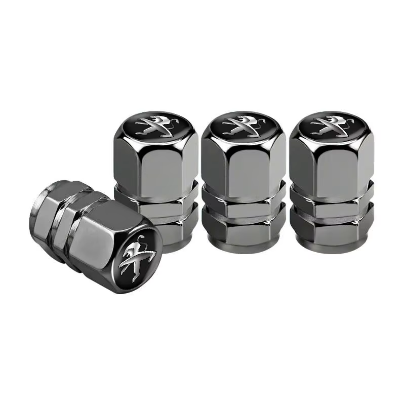4 bouchons de valve de pneu de voiture en métal pour Peugeot 205 206 207 208 301 307 308 406 407 408