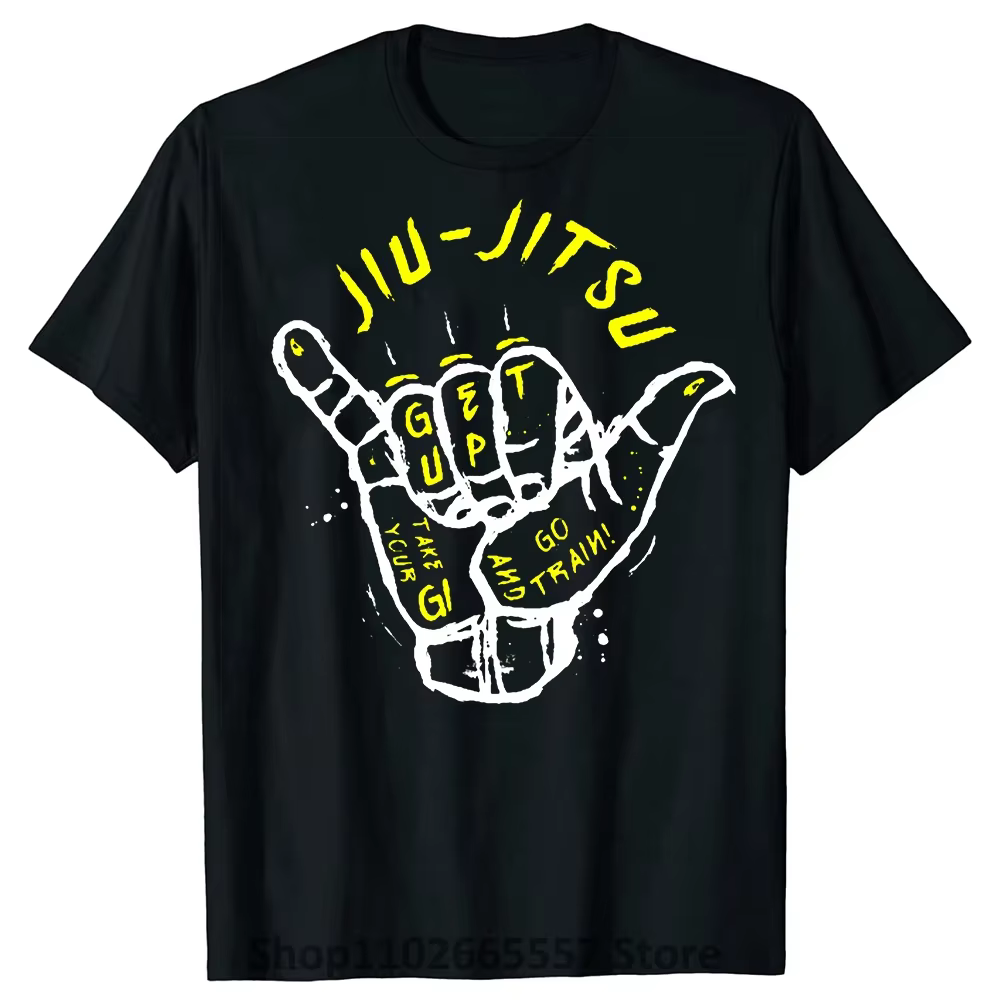 T-shirt à Manches Courtes en Coton pour Homme, Streetwear Humoristique, Jiu Jitsu BJJ Judo, Style Br
