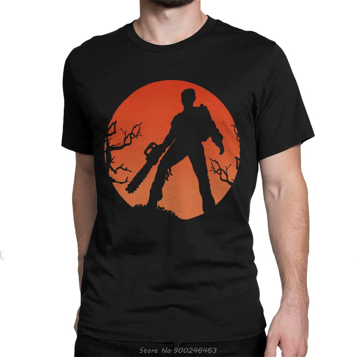 Drôle Ash Vs The Evil Dead T-Shirt pour hommes coton T-Shirt film d'horreur Bruce Campbell à manches