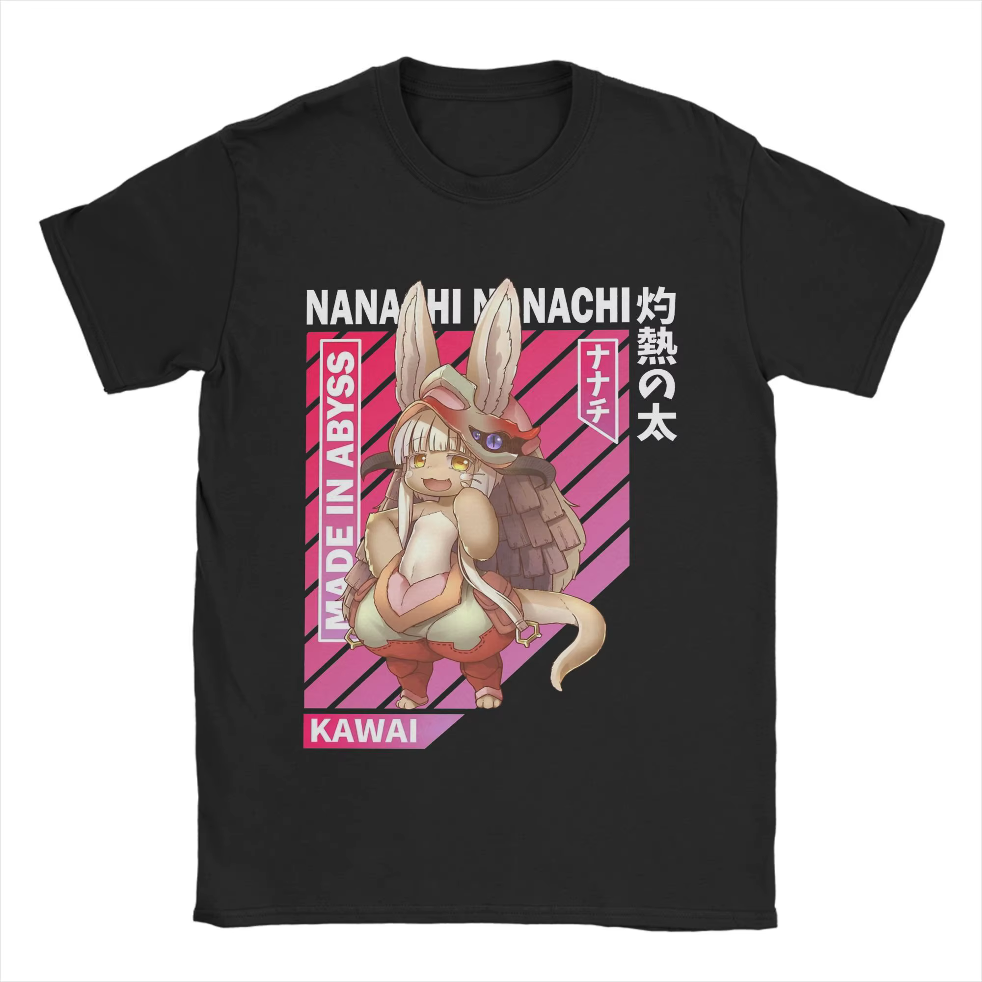 Nanachi homme T-Shirt fabriqué en Abyss couverture en coton créatif à manches courtes col rond t-shi