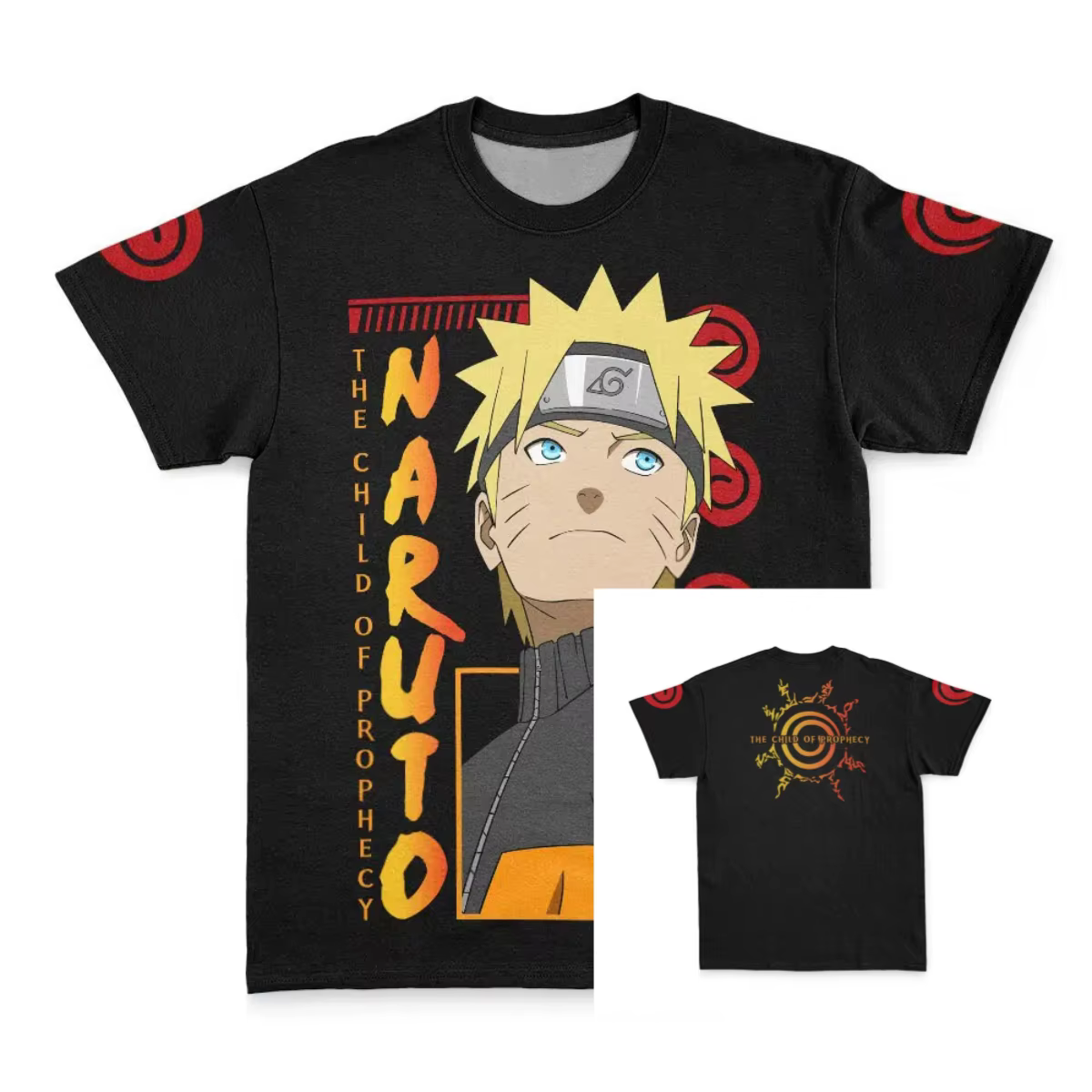 T-shirt tendance imprimé Naruto Uzumaki Shippuden, T-shirt décontracté pour toute la famille, pour a