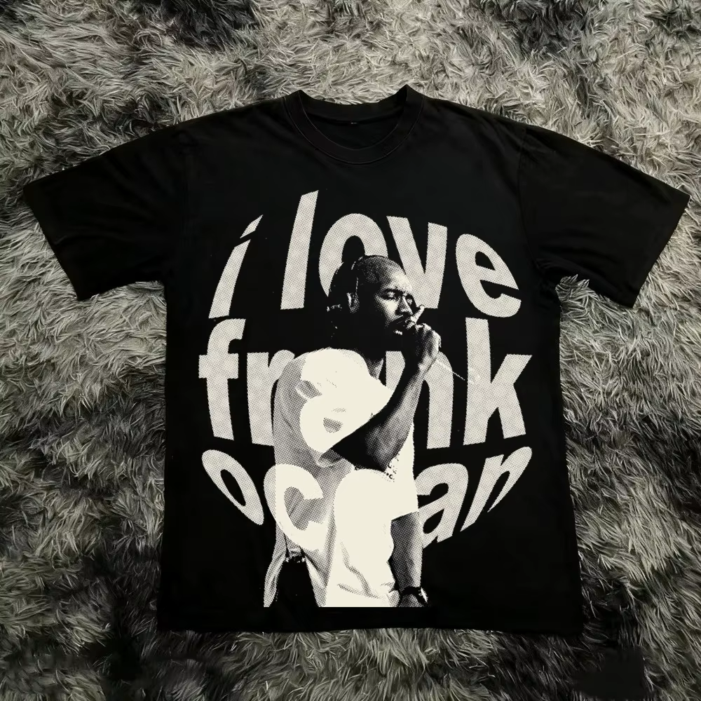T-shirt graphique rétro du rappeur Frank, vêtements hip-hop pour hommes, album Ocean, t-shirts Y2k u
