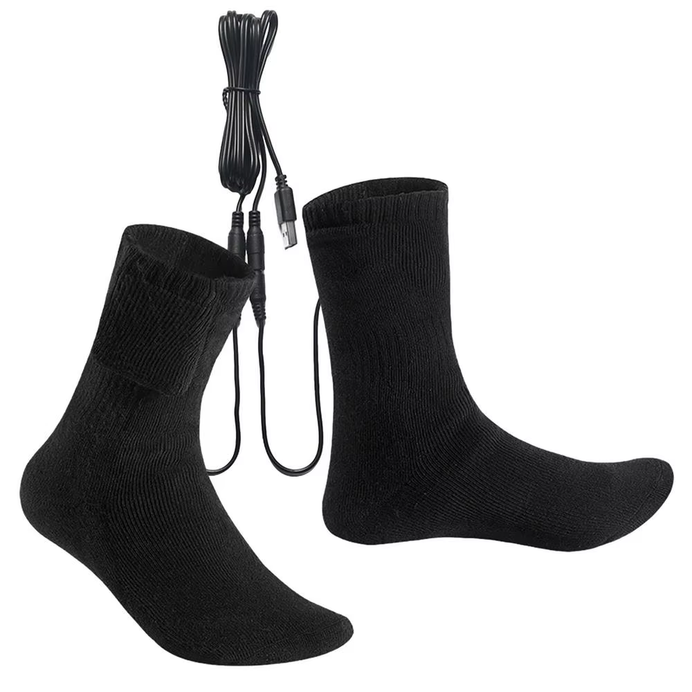 Chaussettes électriques pour hommes chaussettes chauffantes électriques USB chaussettes chaudes en c