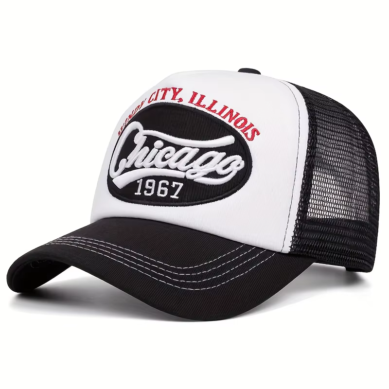 Casquette de baseball brodée Chicago 1967, casquette de camionneur légère et respirante, chapeau de 