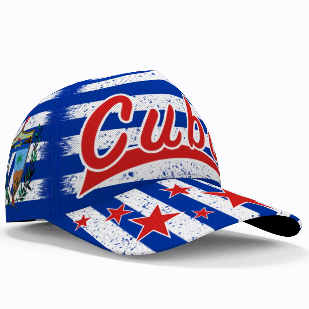 Casquette de Baseball Cuba sur mesure avec nom et Logo de l'équipe, chapeau Cu, voyage, Nation espag