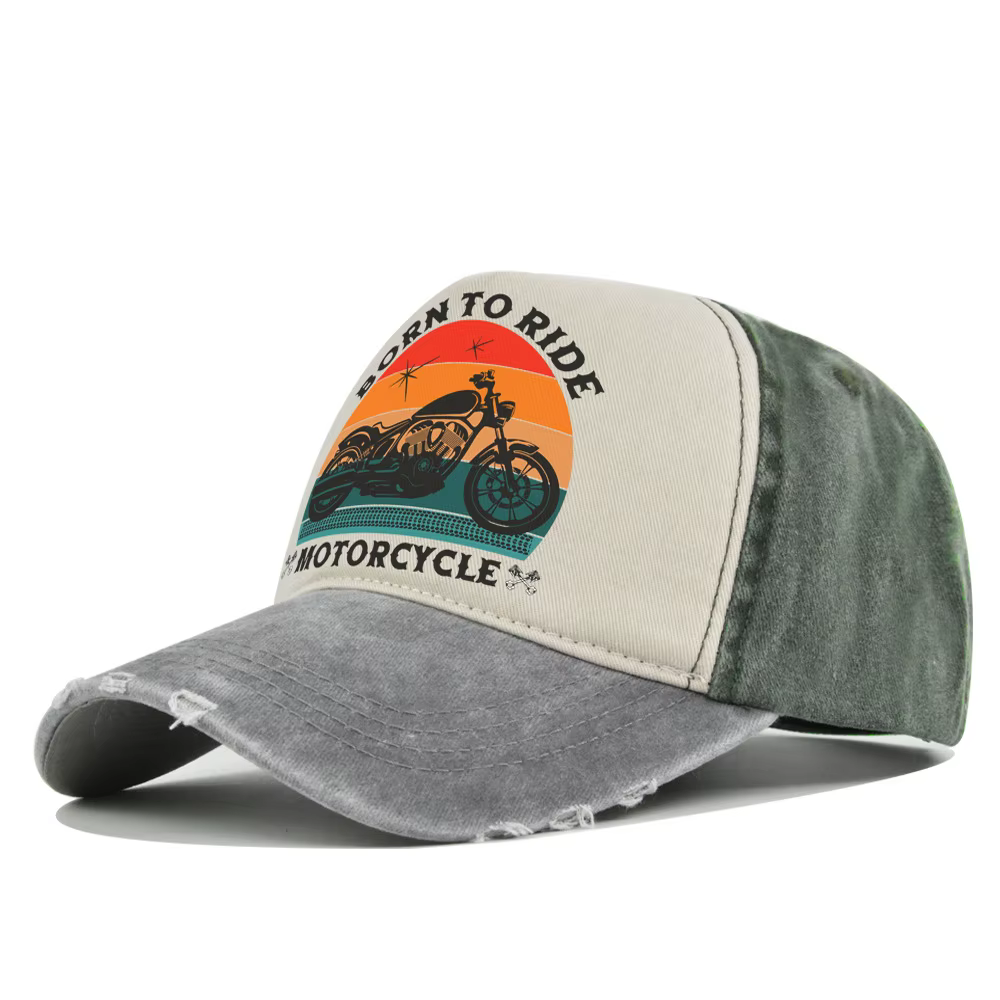 Casquettes pour hommes et femmes : Casquettes de baseball pour moto, casquettes rétro imprimées, cas