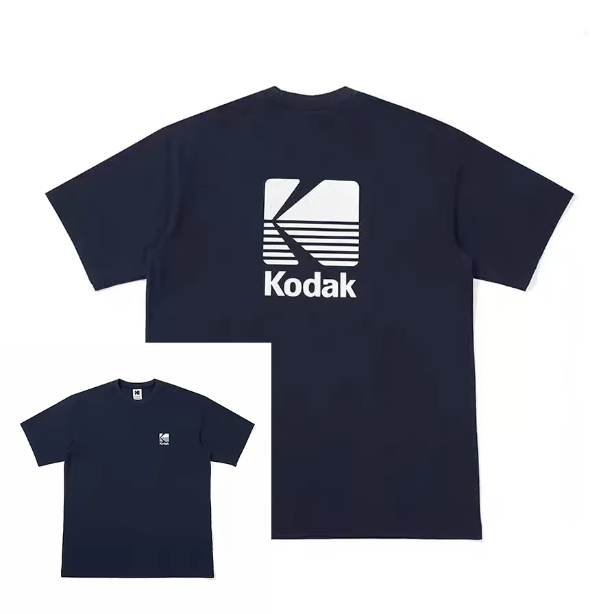 T-shirt en coton imprimé rétro de marque Kodak, tendance, best-seller, pour hommes, été, quotidien, 