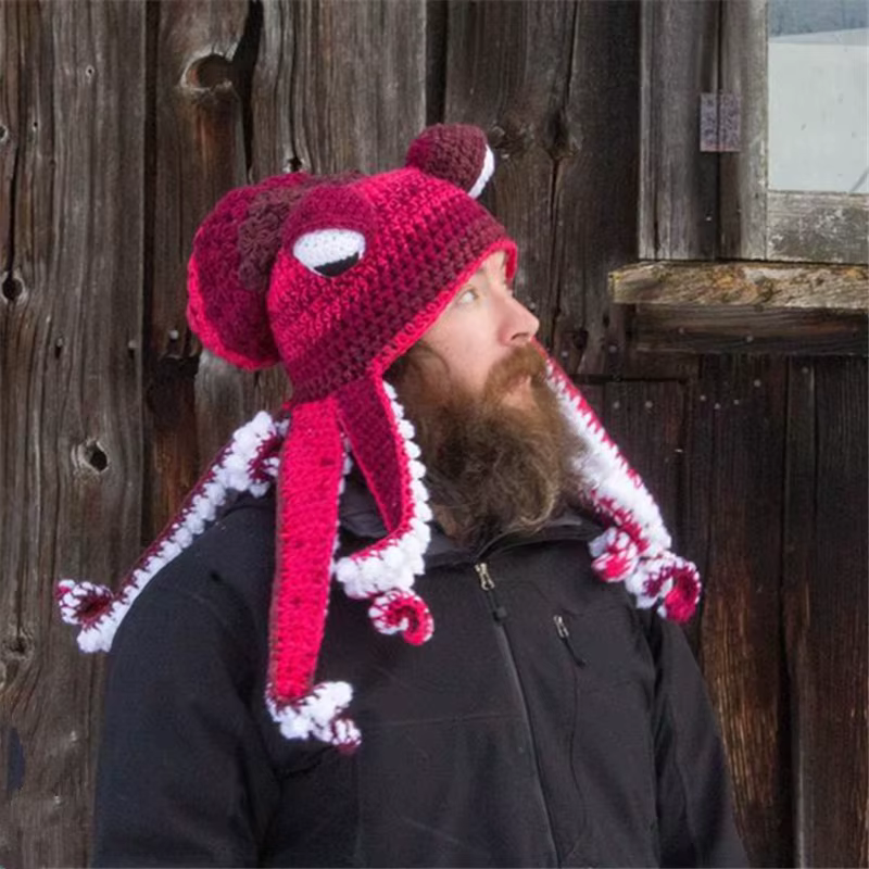Chapeau de poulpe Amazon, nouvelle collection, farces de fête d'halloween, capuche de calmar drôle à