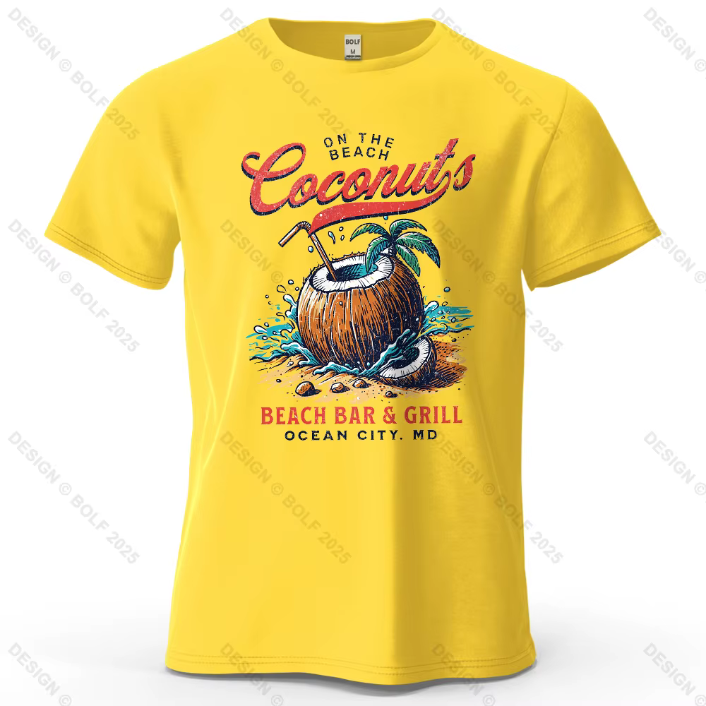 T-Shirt manches courtes homme, 100% coton, Vintage, imprimé, pour sortie de plage, vêtements de spor