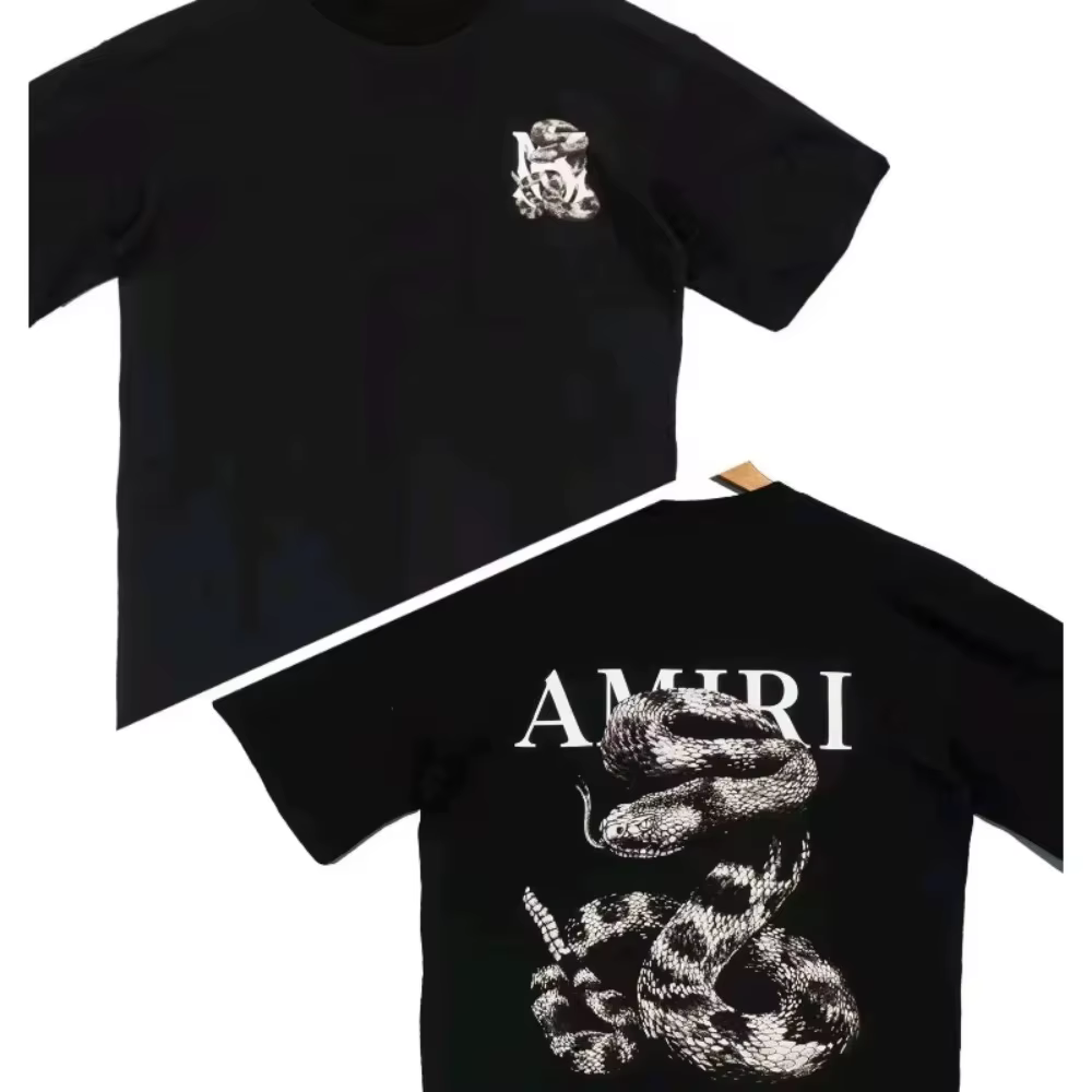 T-shirt décontracté unisexe à manches courtes, motif serpent, léger et tendance, collection été 2026