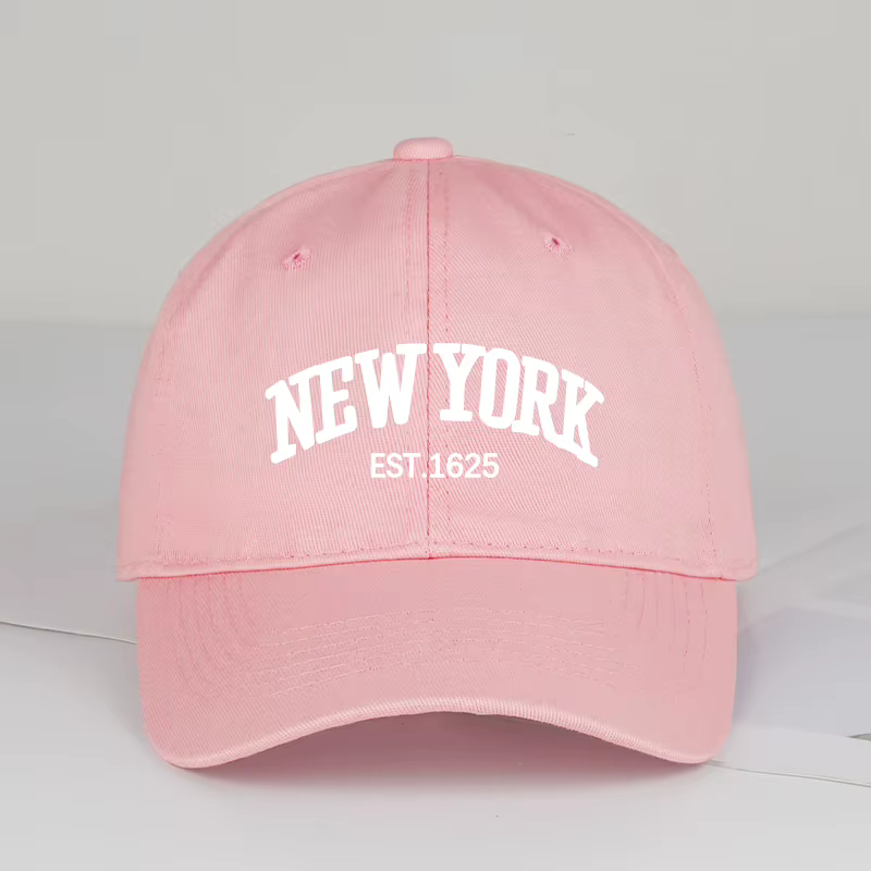 Casquette de baseball imprimée NEW YORK EST.1625, casquette ajustable à visière incurvée, style urba