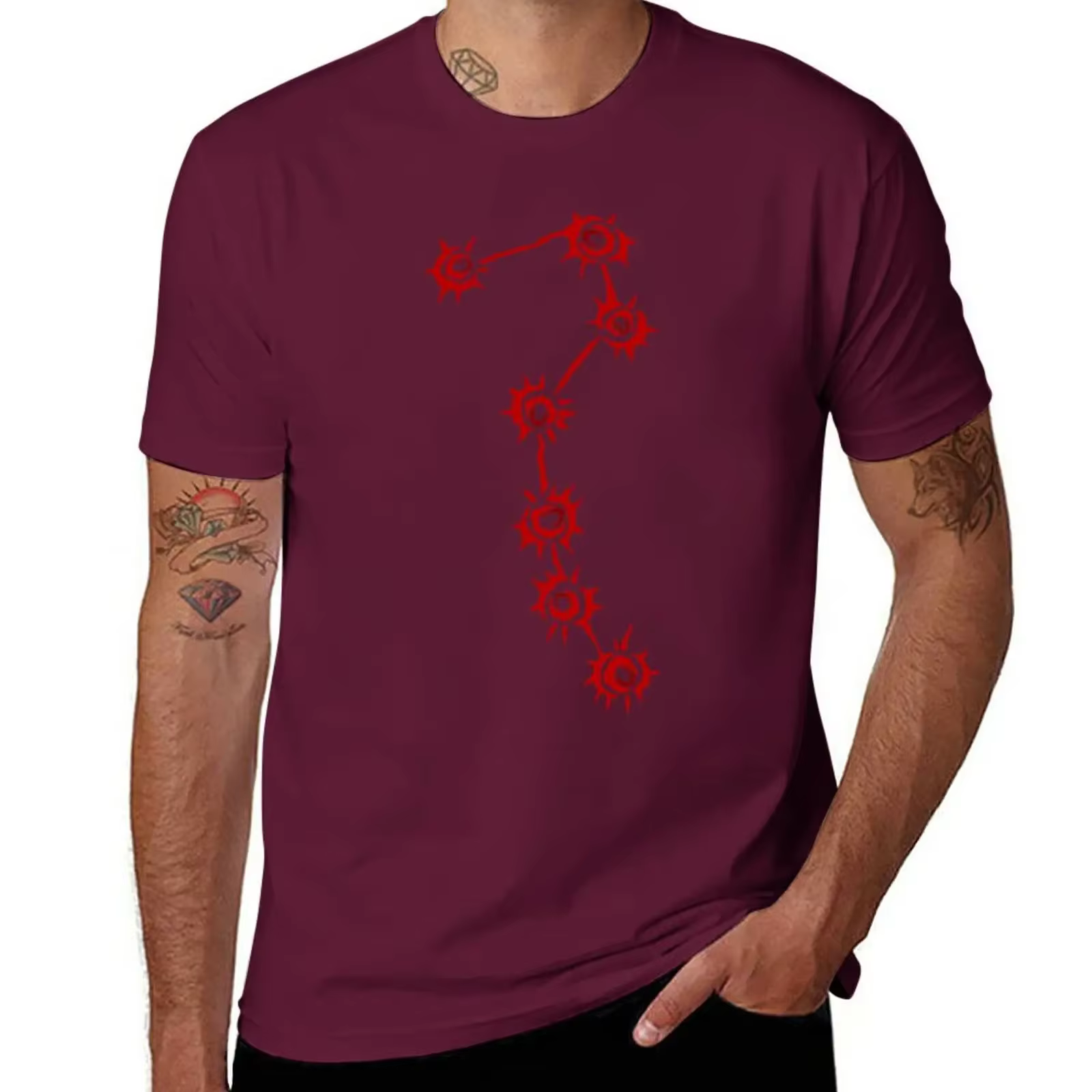 HokAAno Ken Seven planchers s T-Shirt pour hommes, chemisier à manches courtes, vêtements noirs scop