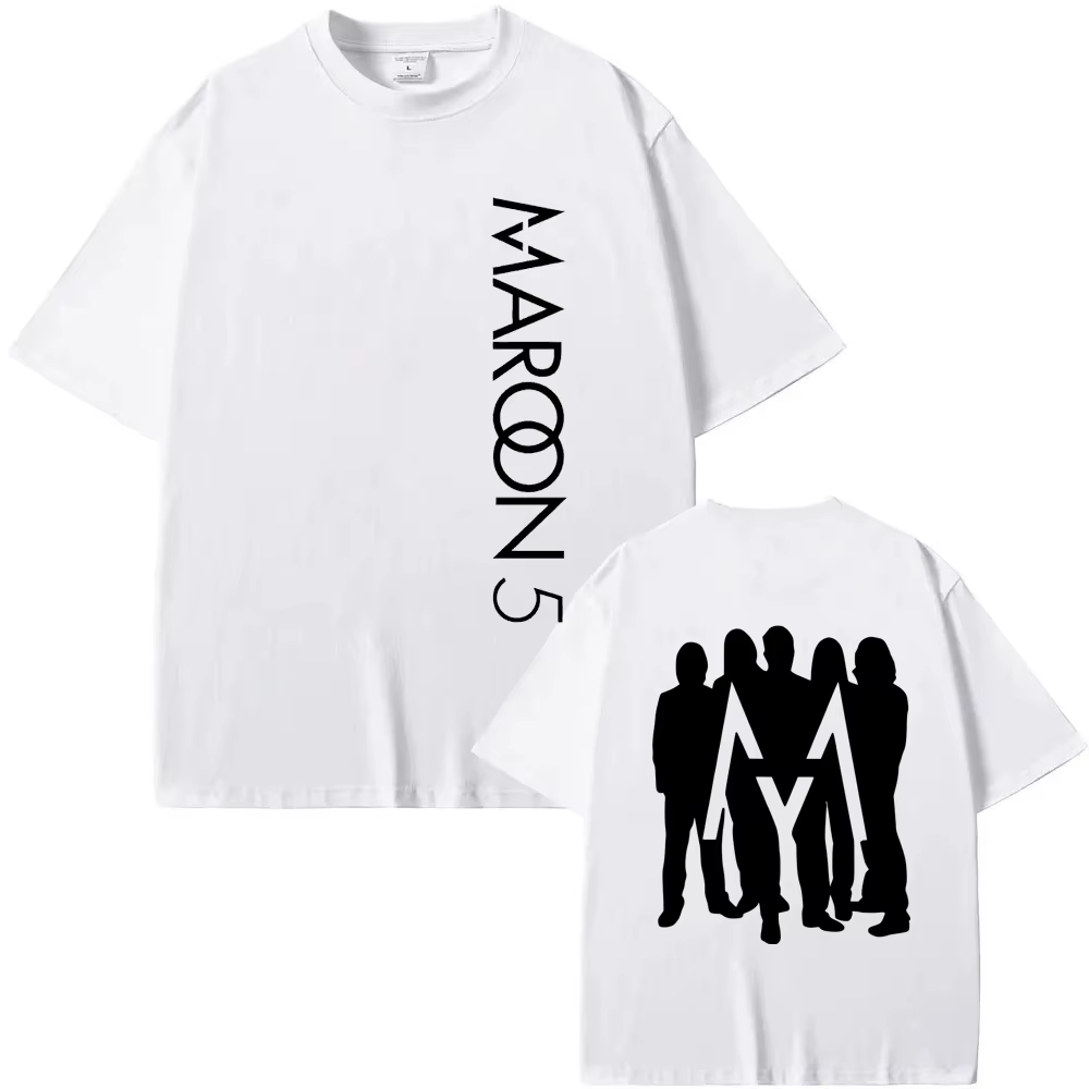 Maroon 5 logo 2025new TEE unisexe été gothique rappeur t-shirt manches femmes/hommes décontracté 100