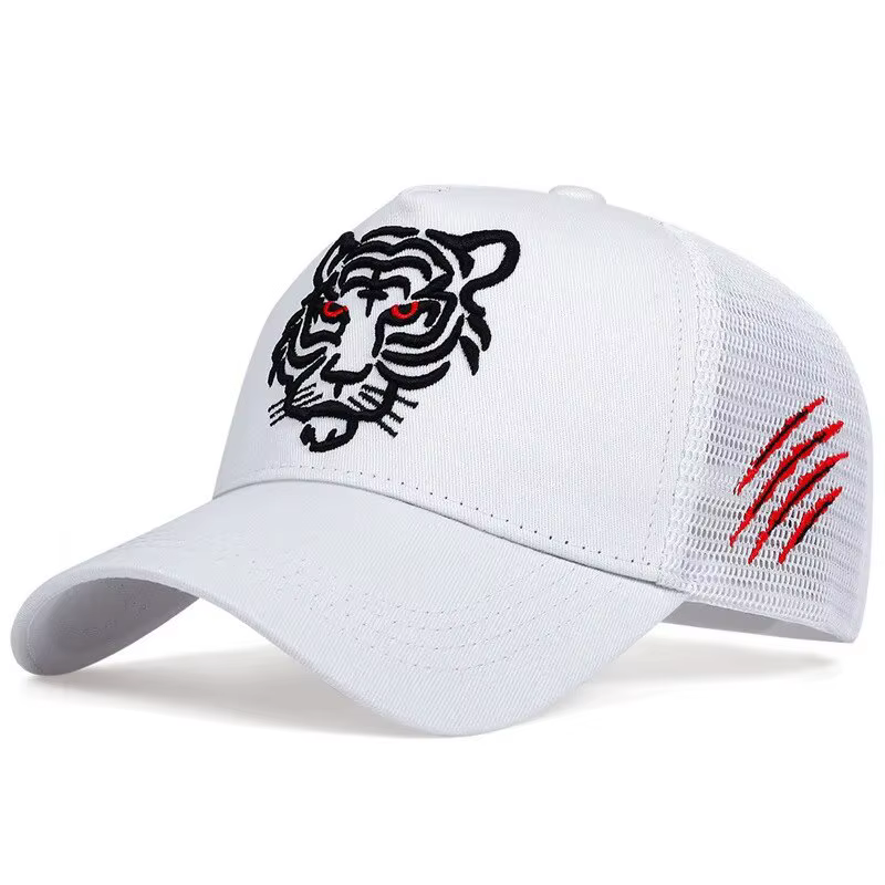 Nouvel An du tigre année de noël chapeau hommes mode haut tête de tigre broderie casquette de Baseba