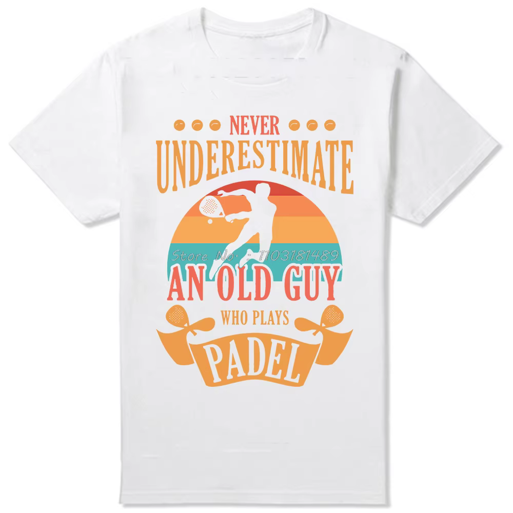 T-shirt graphique d'été en coton à manches courtes, ne sous-estimez jamais un vieil homme qui joue P