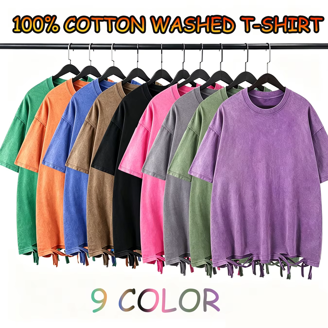 Mode couleur unie trous lavés T-Shirts femmes 100% coton à manches courtes rue Hip Hop t-shirt doux confortable vêtements