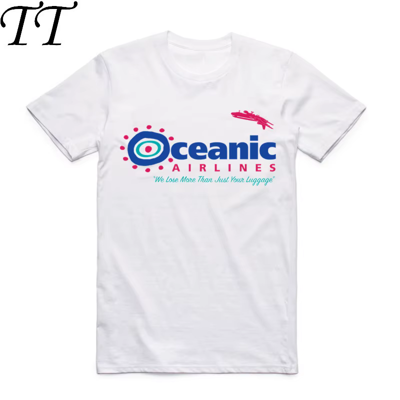 Oceanic Airlines-T-shirt à col rond pour homme