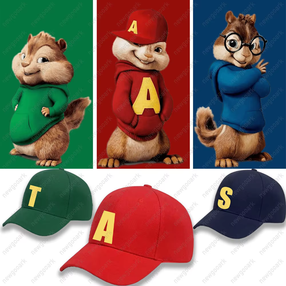 Alvin et les Chipmunks casquette de Baseball réglable rouge unisexe S/P film Promo Geek Animation graphique A/S/T chapeaux de soleil femme homme
