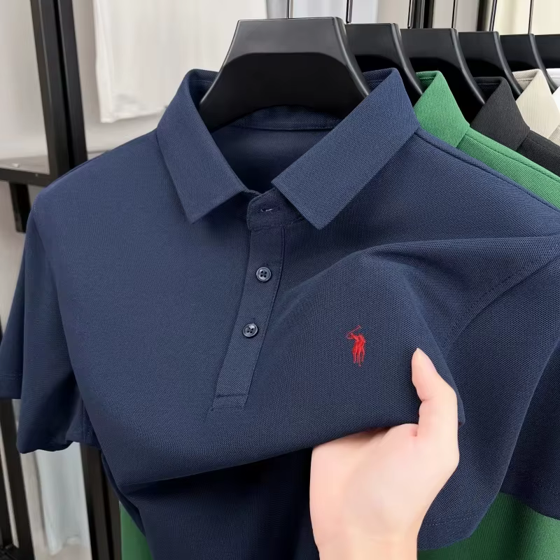 Nouveau style – Polo imprimé haut de gamme de luxe à manches courtes pour homme – T-shirt à revers