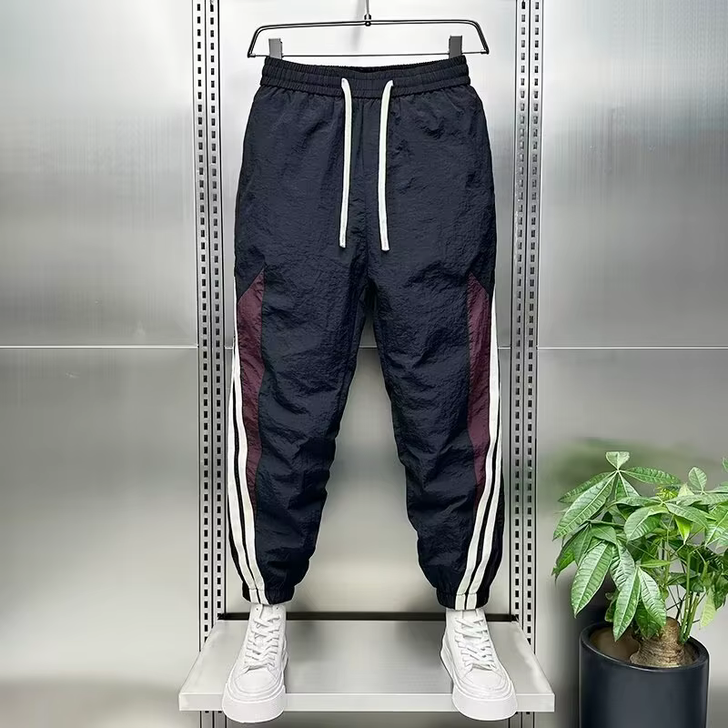 Pantalon de sport baggy hip hop à jambe droite pour hommes