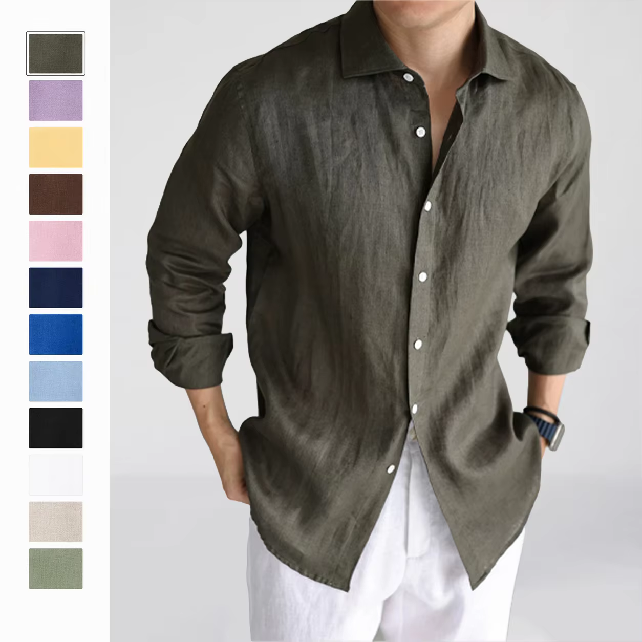 Chemise en lin pour homme