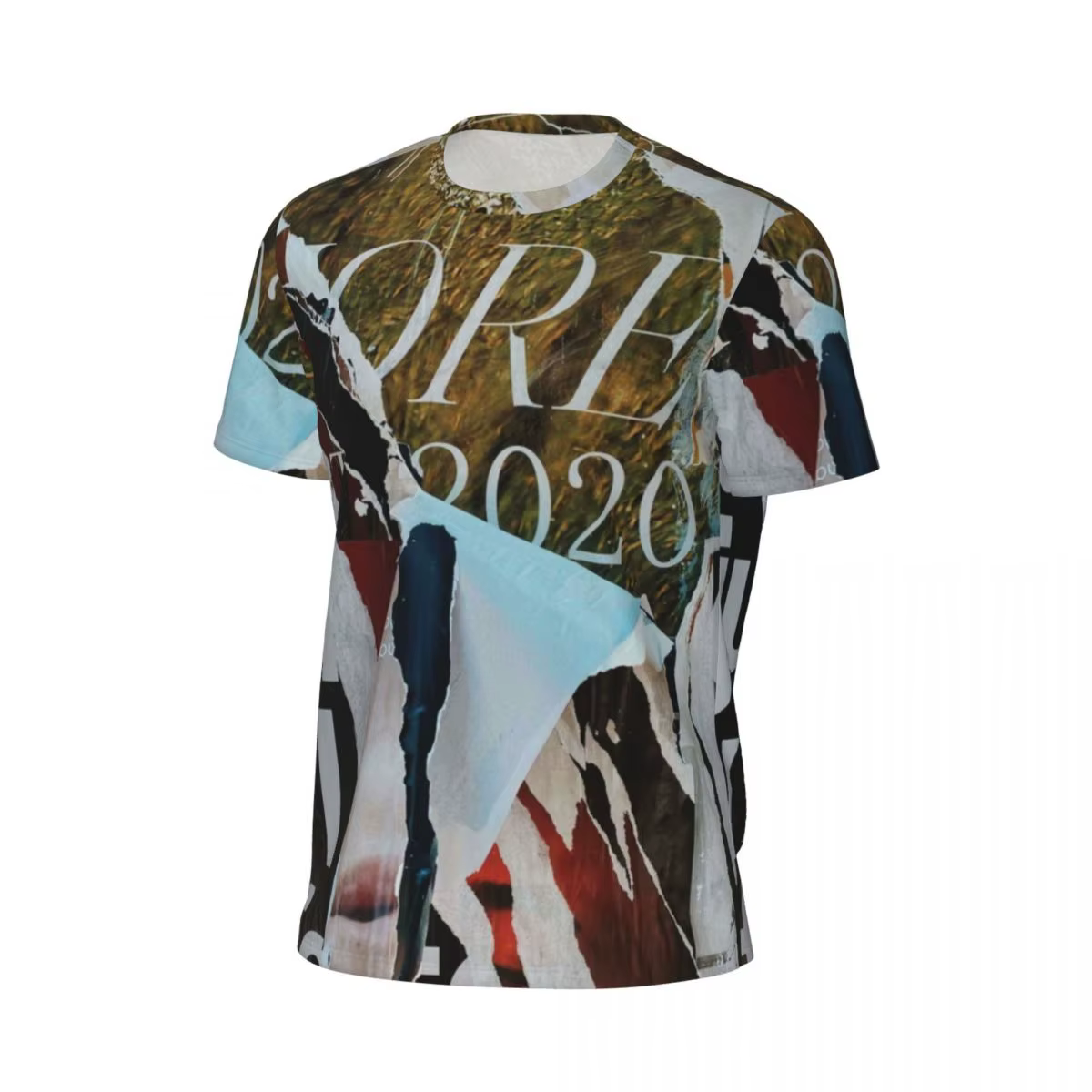 Vintage journal gymnase t-shirt Collage papier coups Hip Hop t-shirts mâle Y2K drôle