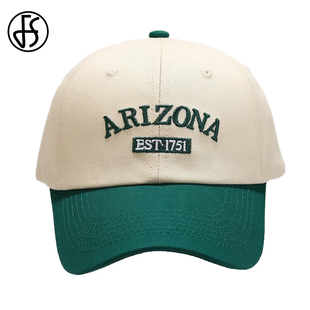 Casquette de baseball américaine FS Green Blue Hip Hop pour hommes et femmes