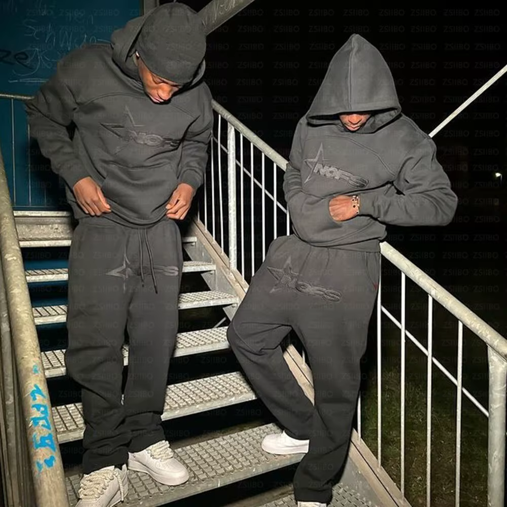 Sweat à capuche imprimé graphique lettre Hip Hop pour hommes