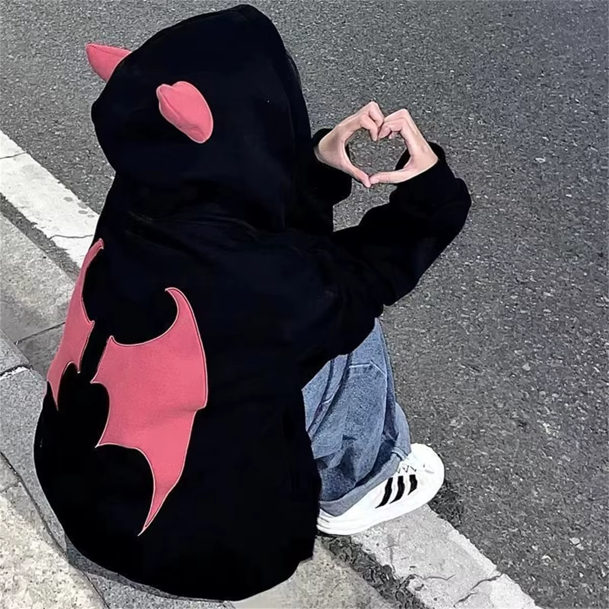 Sweat à capuche diable pour femmes et hommes