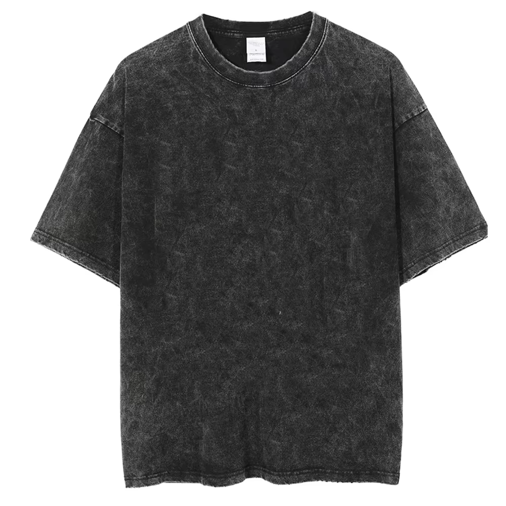T-shirt délavé pour hommes et femmes