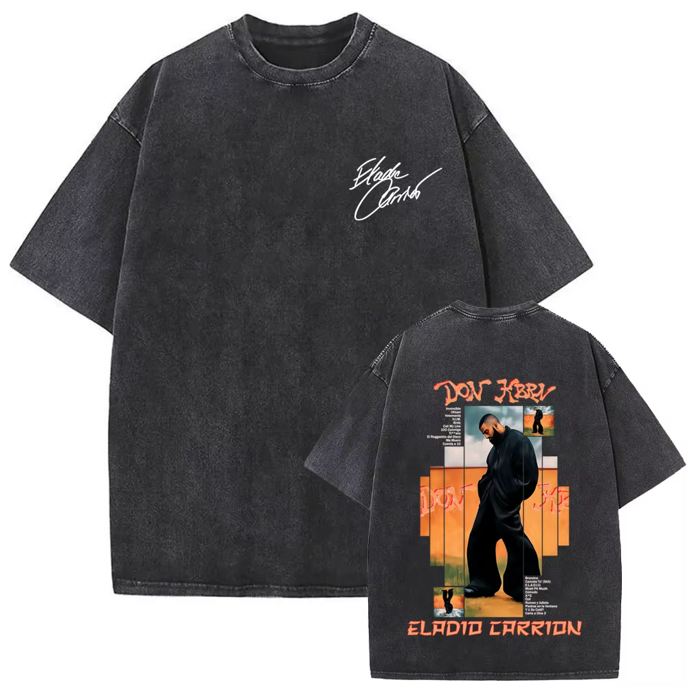 Lavé Vintage rappeur Eladio Carrion graphique T-shirt DON KBRN Album Merch T-shirts hommes femmes Hip Hop mode