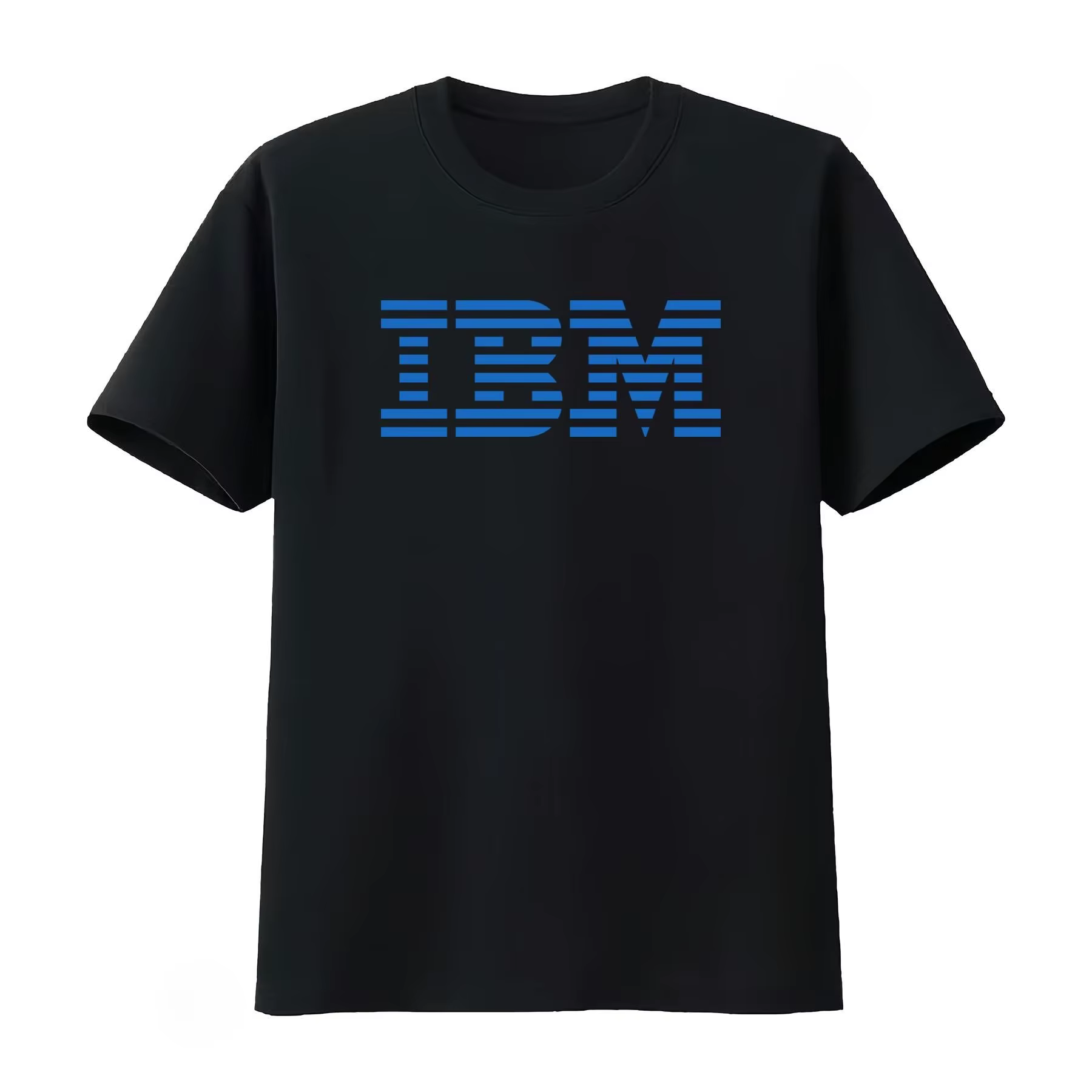 T-shirt IBM – Design élégant bleu et noir pour les passionnés de technologie – Haut décontracté polyvalent – Vêtements