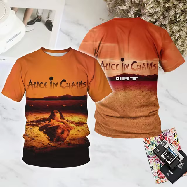 Alice In Chains populaire Rock impression 3D T-shirt été nouveaux hommes femmes Hip Hop tendance à manches courtes