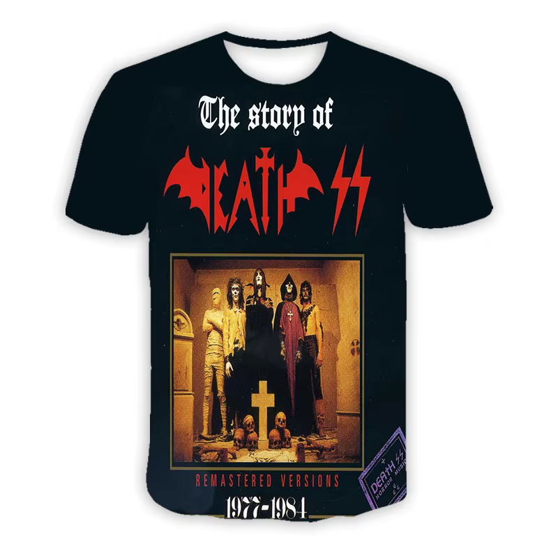 CAVVING T-shirts décontractés imprimés en 3D DEATH SS
