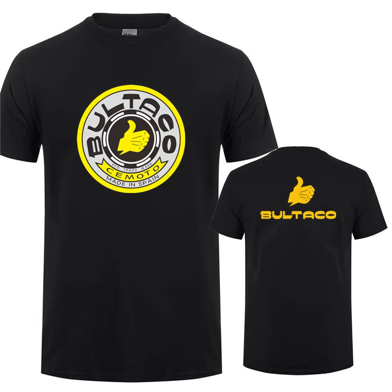 Bultaco Cemoto motos t-shirts mode hommes été à manches courtes coton