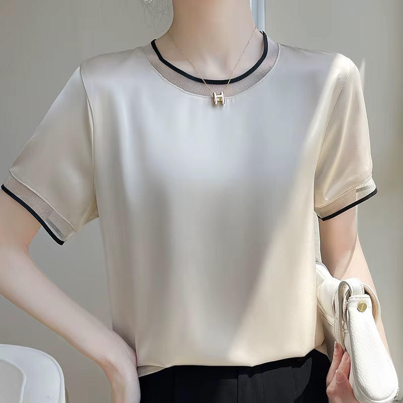 T-Shirt manches courtes col rond pour femme
