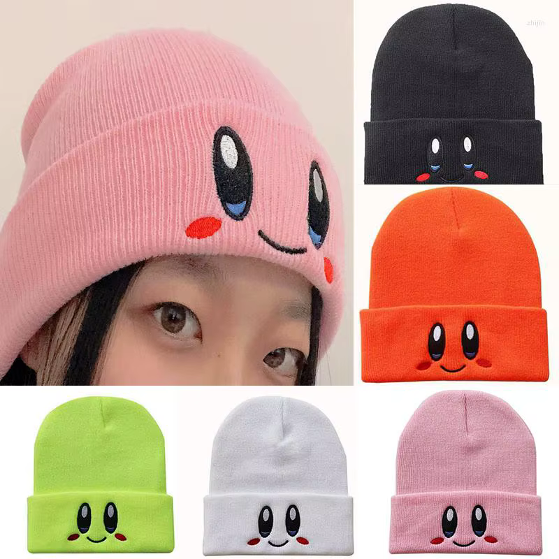 Bonnet tricoté brodé unisexe Kirby
